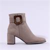 Marco Tozzi Angio Square Buckle Boot - Stone
