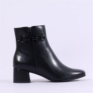 Marco Tozzi Kowa Chain Link Ankle Boot - Black
