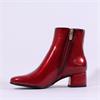 Marco Tozzi Kowa Chain Link Ankle Boot - Dark Red Patent
