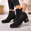 Marco Tozzi Pesa Gusset Block Heel Boot - Black