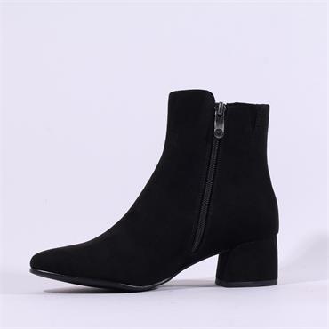 Marco Tozzi Kowa Block Heel Ankle Boot - Black
