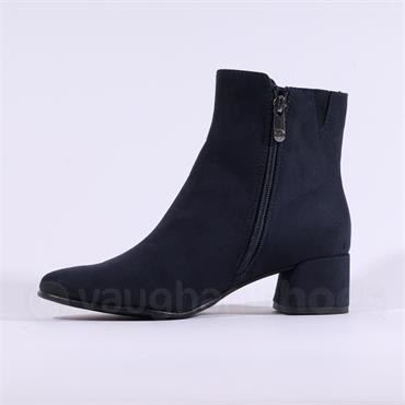 Marco Tozzi Kowa Block Heel Ankle Boot - Dark Navy