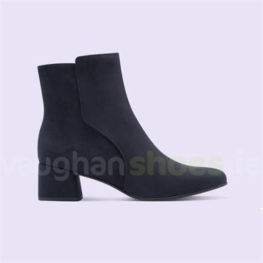 Marco Tozzi Kowa Block Heel Ankle Boot - Dark Navy