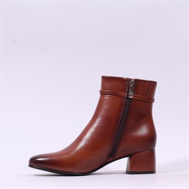 Marco Tozzi Kowa Thin Strap Ankle Boot - Cognac