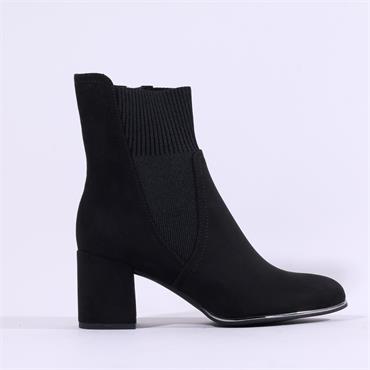 Marco Tozzi Delo Block Heel Sock Boot - Black