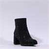 Marco Tozzi Delo Studded Block Boot - Black Sparkle