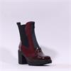 Marco Tozzi Saga Block Heel Front Zip - Bordeaux Combi