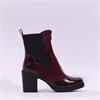 Marco Tozzi Saga Block Heel Front Zip - Bordeaux Combi