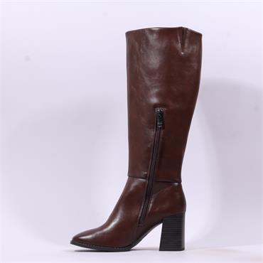 Marco Tozzi Lidor Block Heel Long Boot - Cafe