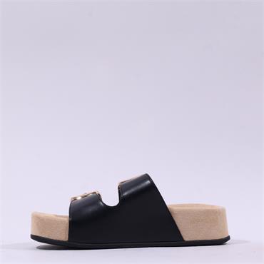 Marco Tozzi Capria Chunky Buckle Sandal - Black