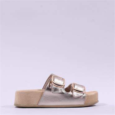 Marco Tozzi Capria Chunky Buckle Sandal - Platinum