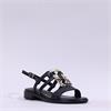 Marco Tozzi Rotty Low Slingback Sandal - Black Leopard