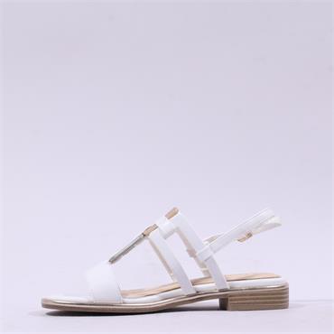 Marco Tozzi Rotty Low Slingback Sandal - White Combi