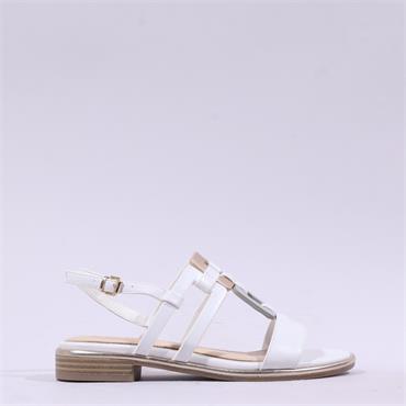 Marco Tozzi Rotty Low Slingback Sandal - White Combi