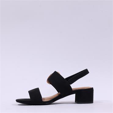 Marco Tozzi Hecho Block Heel Sandal - Black