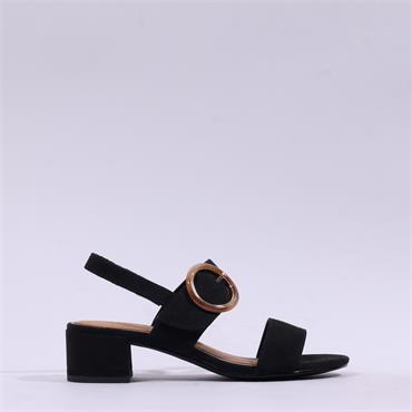 Marco Tozzi Hecho Block Heel Sandal - Black