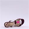 Marco Tozzi Hencho Low Block Heel Sandal - Mulberry Combi