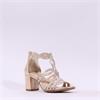 Marco Tozzi Paduli Rear-Zip Block Heel - Gold