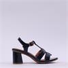 Marco Tozzi Paduli Block Heel Sandal - Navy Patent