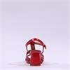 Marco Tozzi Paduli Block Heel Sandal - Red Patent