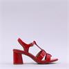 Marco Tozzi Paduli Block Heel Sandal - Red Patent