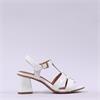 Marco Tozzi Paduli Block Heel Sandal - White Patent