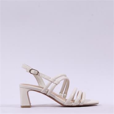 Marco Tozzi Tafia Strappy Heel Sandal - Cream