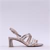 Marco Tozzi Tafia Strappy Heel Sandal - Metallic Combi