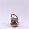 Marco Tozzi Paduli Cross Strap Cork Heel - Olive