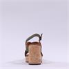 Marco Tozzi Paduli Cross Strap Cork Heel - Olive
