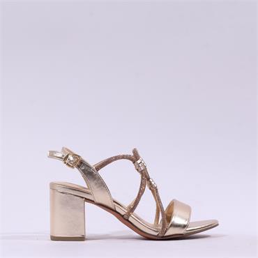 Marco Tozzi Paduli Strappy Heel Sandal - Gold