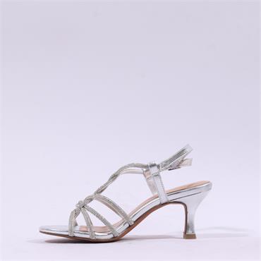 Marco Tozzi Paduli Strappy Heel Sandal - Silver