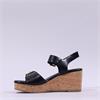 Marco Tozzi Fatti Cork Platform Sandal - Black
