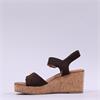 Marco Tozzi Fatti Cork Platform Sandal - Chocolate
