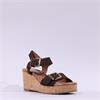 Marco Tozzi Fatti Cork Platform Sandal - Chocolate