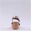 Marco Tozzi Fatti Cork Platform Sandal - Gold