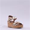 Marco Tozzi Fatti Cork Platform Sandal - Gold