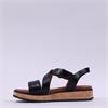 Marco Tozzi Gradi Cork Sole Sandal - Black