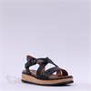 Marco Tozzi Gradi Cork Sole Sandal - Black