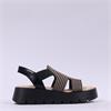Marco Tozzi Merizzo Woven Strap Sandal - Black Combi