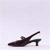 Marco Tozzi Viano Low-Heel Slingback - Bordeaux Patent