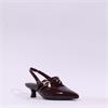 Marco Tozzi Viano Low-Heel Slingback - Bordeaux Patent