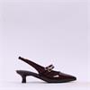 Marco Tozzi Viano Low-Heel Slingback - Bordeaux Patent