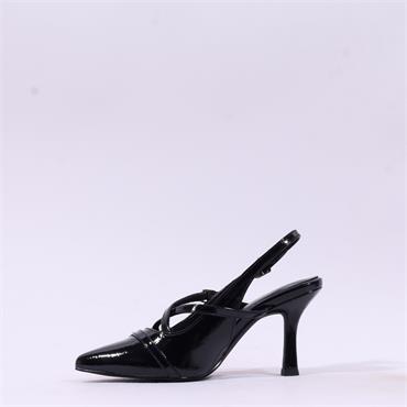 Marco Tozzi Soller Strap Slingback Heel - Black