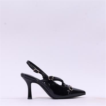 Marco Tozzi Soller Strap Slingback Heel - Black