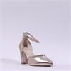 Marco Tozzi Masino Glitter Strap Heel - Platinum