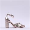 Marco Tozzi Masino Glitter Strap Heel - Platinum