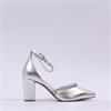 Marco Tozzi Masino Glitter Strap Heel - Silver