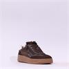 Marco Tozzi Crista Side-Zip Lace Trainer - Chocolate Combi