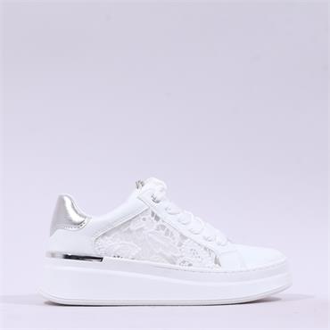 Marco Tozzi Taino Platform Lace Trainer - White Combi